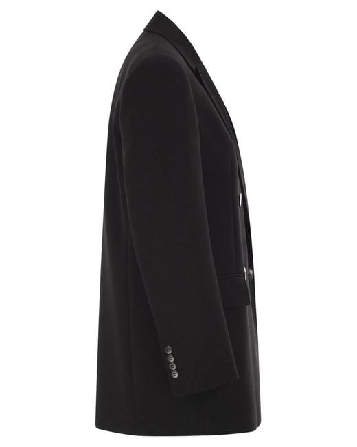 Max Mara Black Maxmara Studio Mstbaobab – Double-Breasted Triacetate And Polyester Blazer