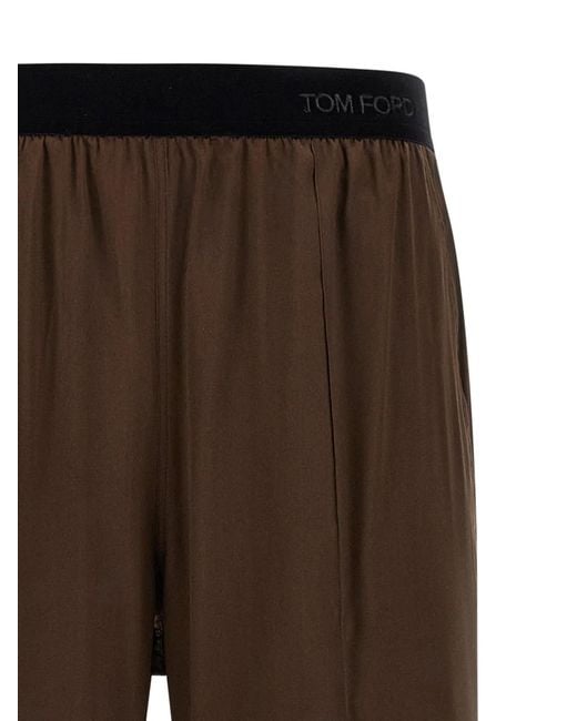 Tom Ford Brown Silk Pants