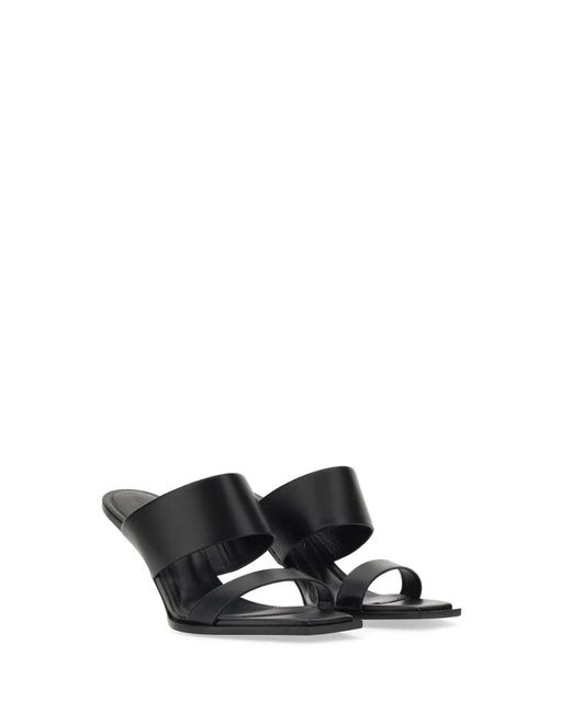 McQueen White Leather Sandal