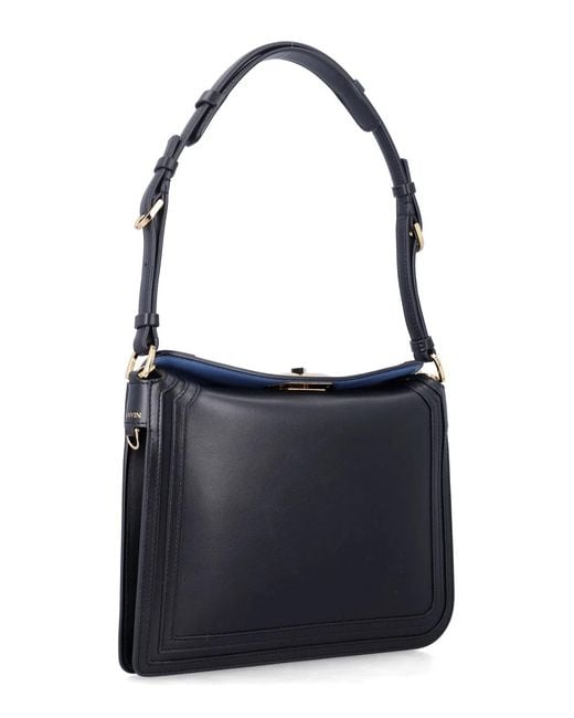 Lanvin Blue Compagnon 20 Leather Bag