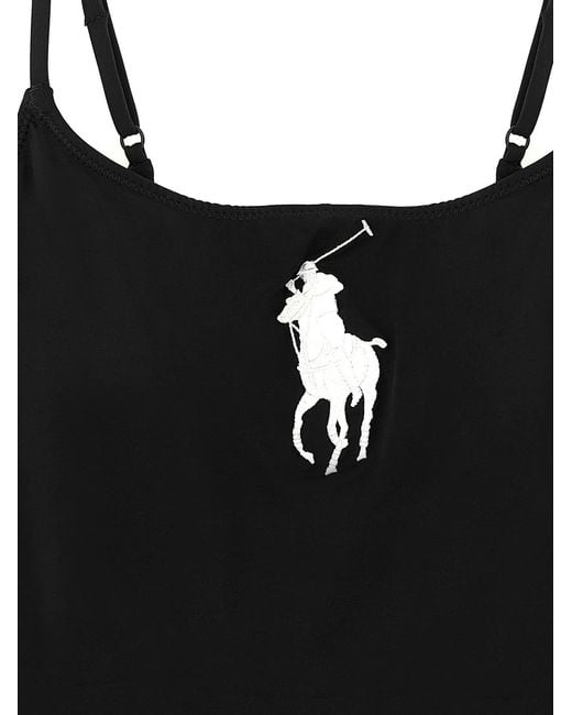 Polo Ralph Lauren Black 'Kennedy' One-Piece Swimsuit