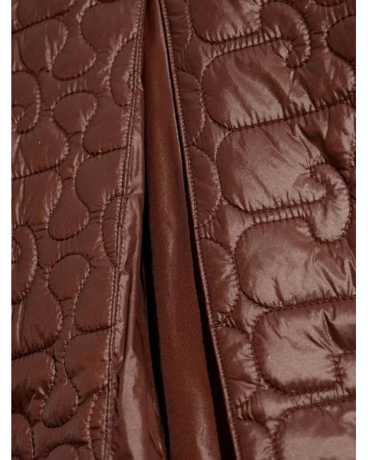 Ganni Brown Giacca Midi Trapuntata