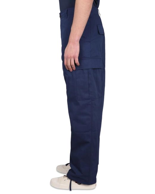 KENZO Blue Cargo Pants for men