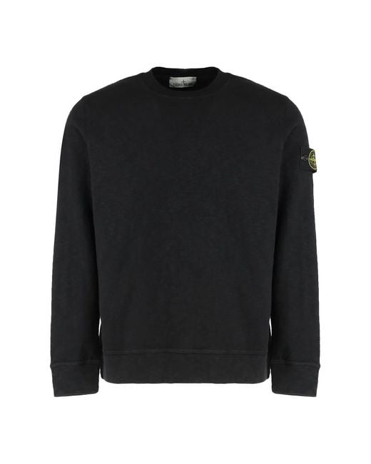 Stone Island Black Cotton Sweatshirt for men