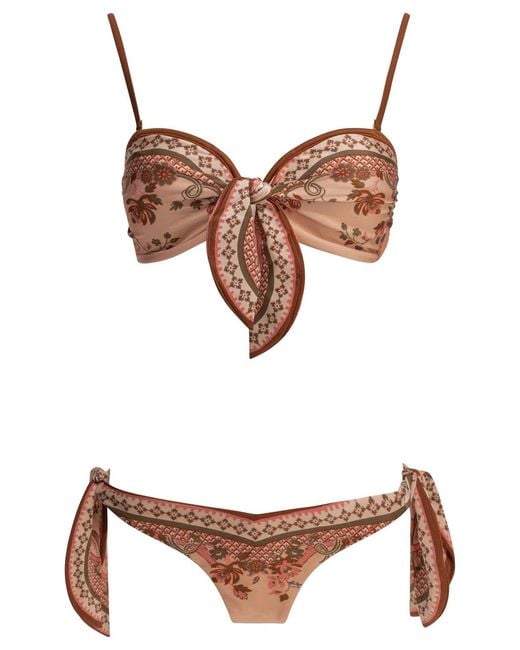 Zimmermann Brown "Aster" Bikini