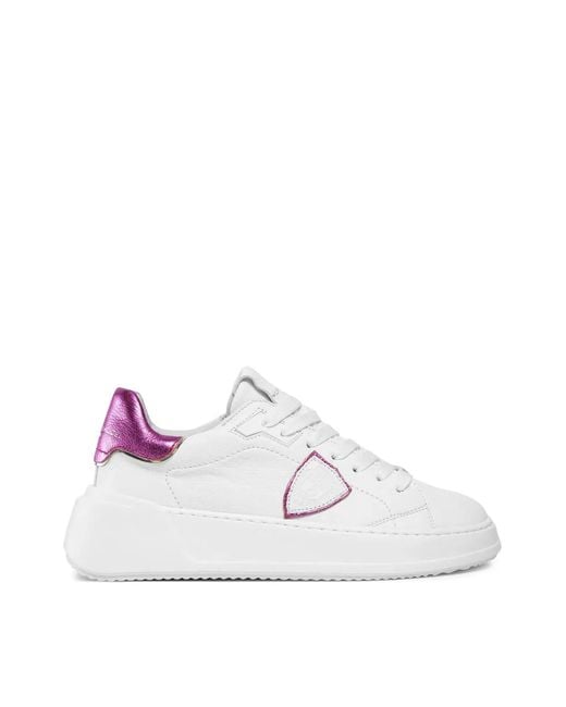Philippe Model White Tres Temple Low Sneakers