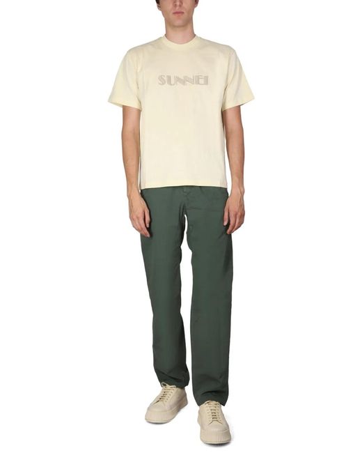 Sunnei White Crewneck T-Shirt
