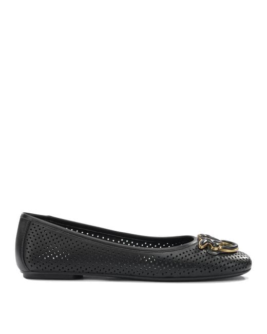 Pinko Black Leather Ballerinas