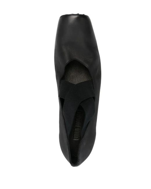 Uma Wang Black Leather Ballarinas
