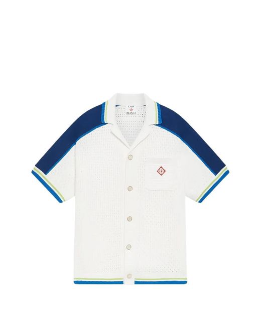 Casablanca Blue Cotton T-Shirt for men