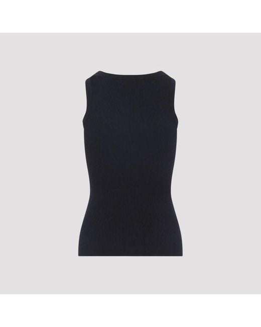 Miu Miu Blue Midnight Cotton Tank Top