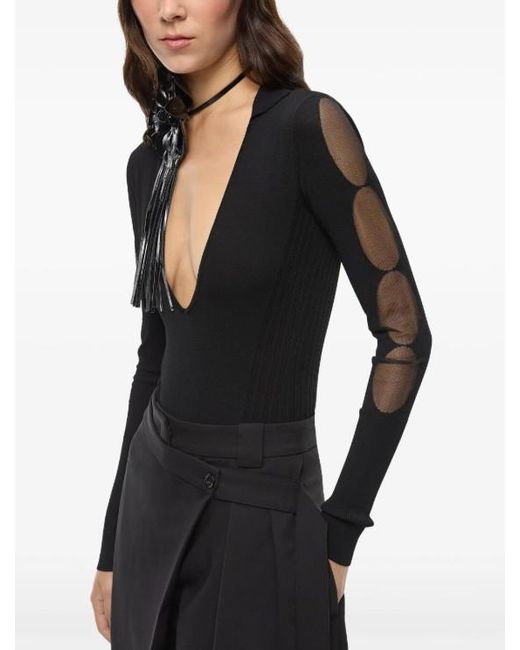 Pinko Black Viscose Polyester Top