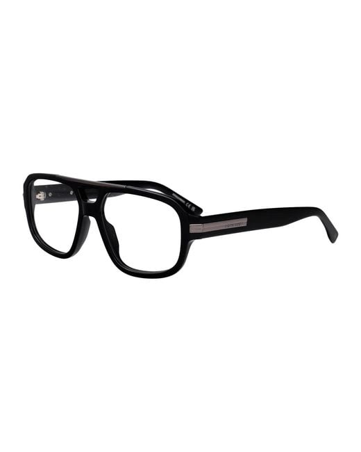DSquared² Black Dark Ruthenium Acetate Glasses for men