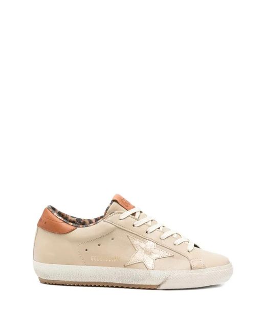 Golden Goose Deluxe Brand White Super-Star Animal-Print Sneakers