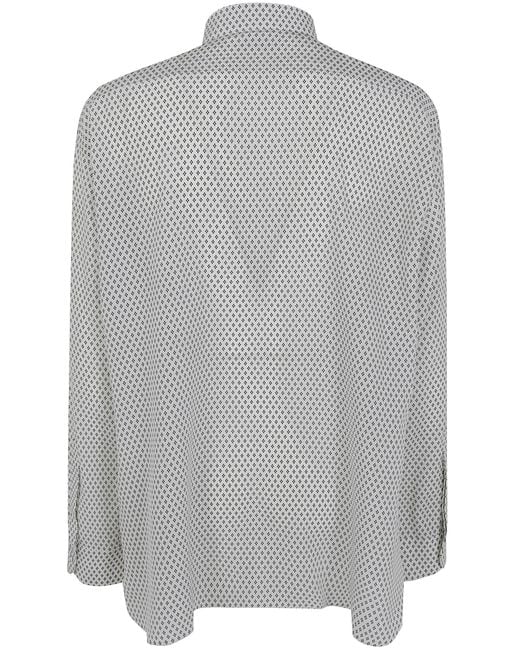 Tom Ford Gray Diamond Print Fluid Fit Shirt for men