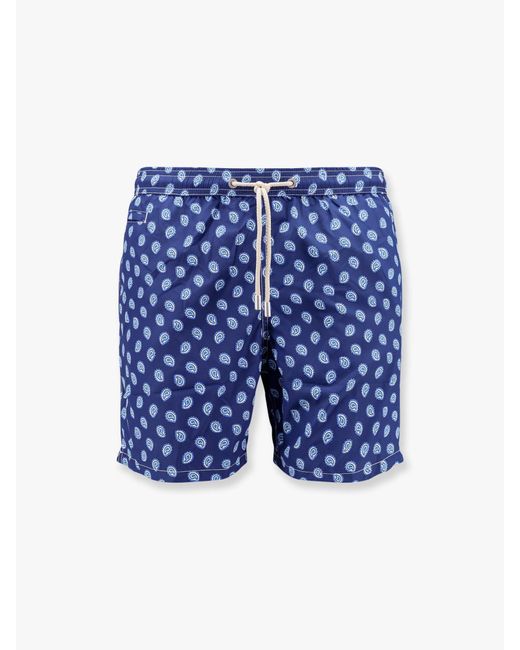 Mc2 Saint Barth Blue Lighting Micro Fantasy Recycled Polyester Swim Trunks for men