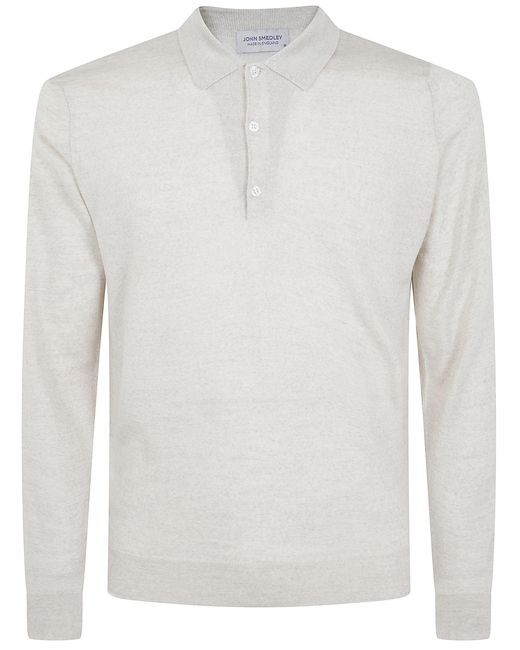 John Smedley White "Belper" Long Sleeves Shirt for men