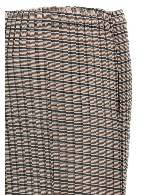 Issey Miyake Gray 'Generic Stripes (Machine Pleats) Skirt