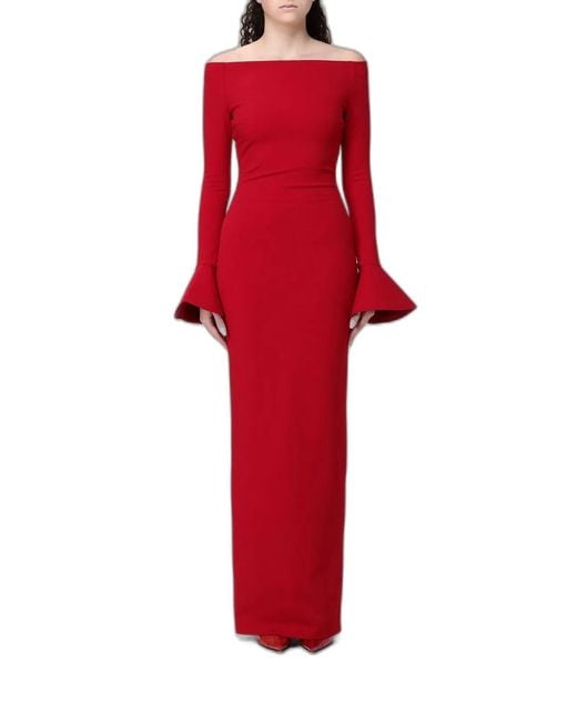 Solace London Red Anica Maxi Dress