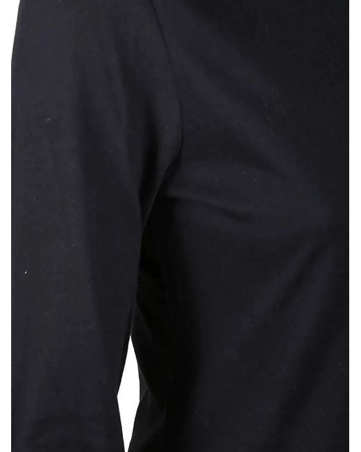Majestic Black Round Neck Long Sleeve Sweater