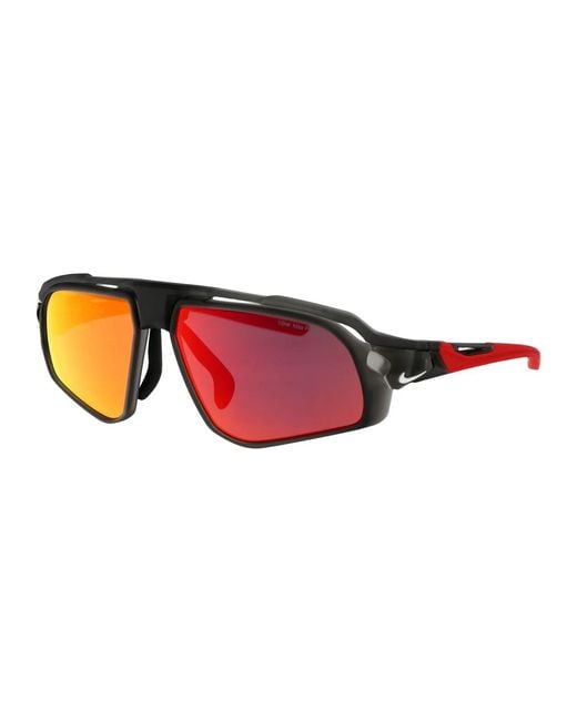 Nike Red W/ Mirror Matte Anthracite Acetate Sunglasses