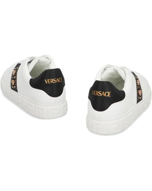 Versace White Greek Sneakers for men
