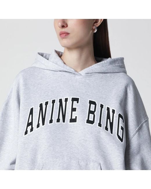 Anine Bing White Harvey New Classic Oversized Cotton Hoodie