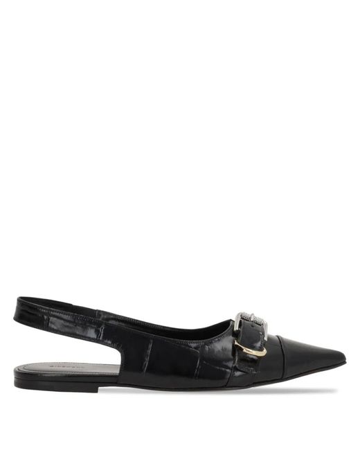 Givenchy Black Voyou Leather Slingback Ballets