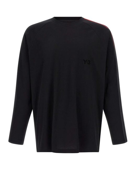 Y-3 Blue Oversized Gradient Stripes' T-Shirt for men