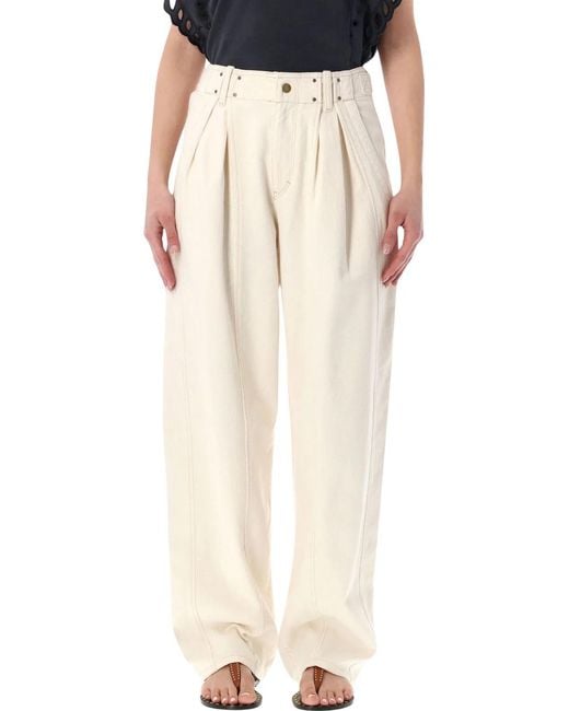 Isabel Marant Blue Ireme Workwear Denim Trousers