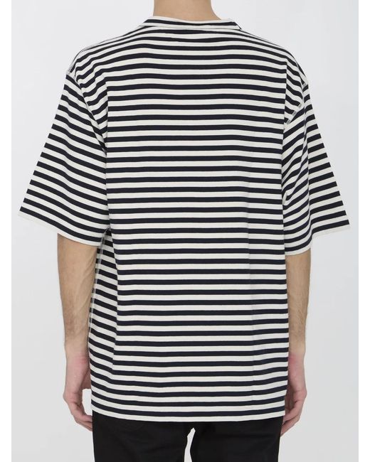 Dolce & Gabbana Black Dolce&Gabbana Striped T-Shirt for men