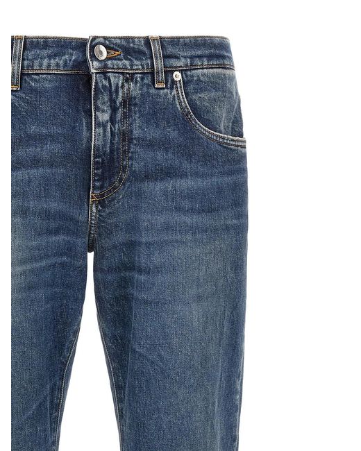 Dolce & Gabbana Blue Dolce & Gabbana Logo Plaque Jeans for men