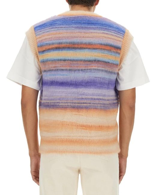 Missoni Blue Knitted Vest for men