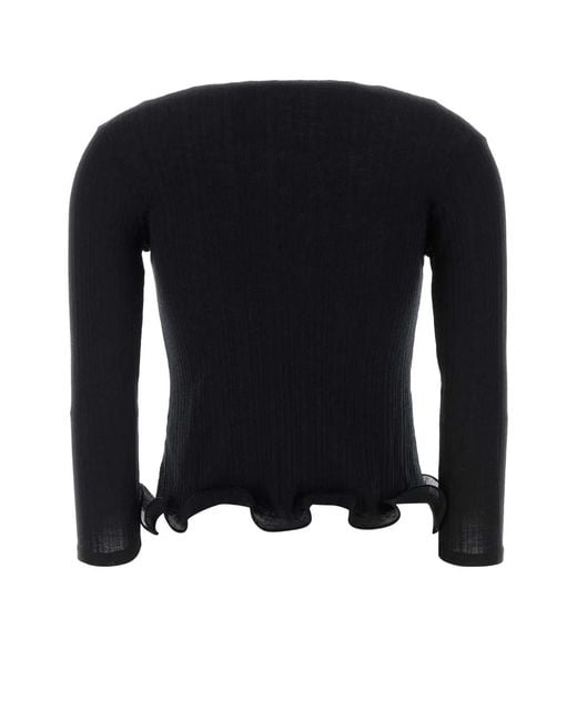 Fendi Black Top Roma Rib