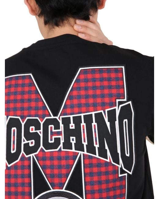 Moschino Black Round Neck T-Shirt for men