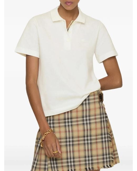 Burberry White Logo Cotton T-Shirt