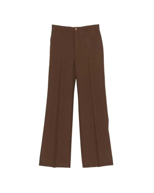 Gucci Brown Polyester Trousers