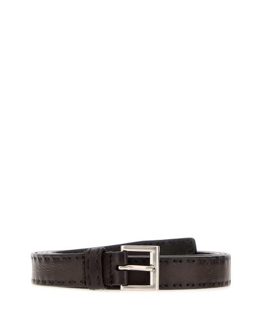 Prada White Nappa Leather Belt
