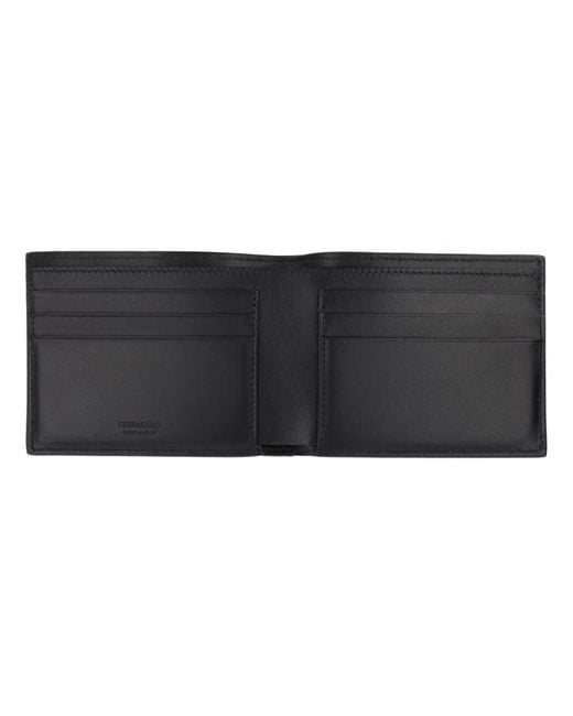 Ferragamo Black "Hooks" Wallet for men