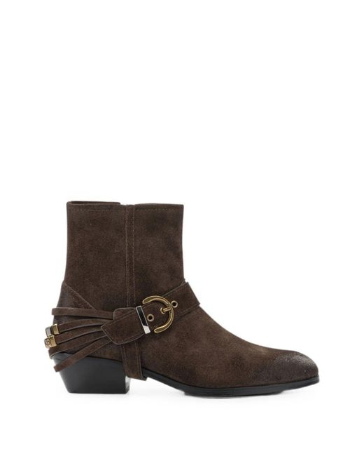Pinko Brown Dark Leather Shoes