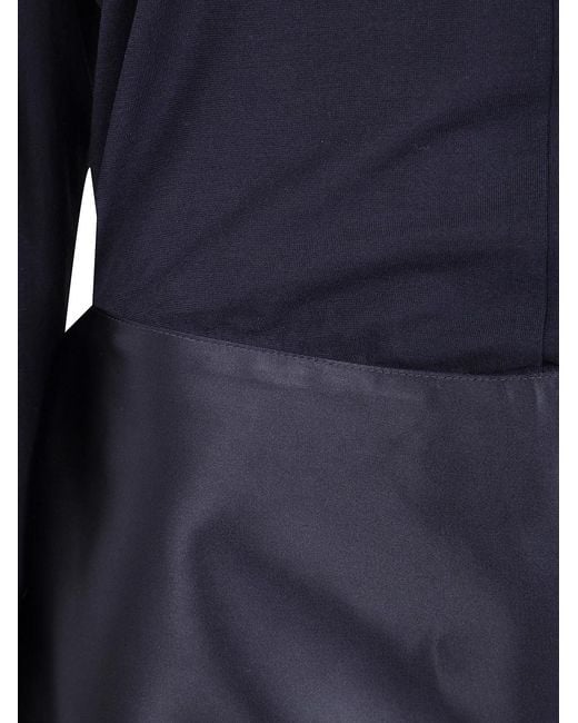 DARKPARK Blue "Luna" Jersey Top With Dropped Satin Details