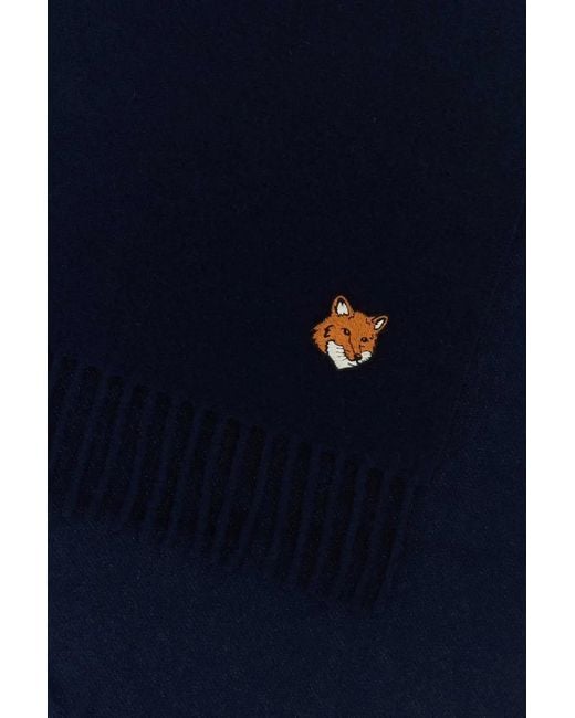 Maison Kitsuné Blue Fox Head Scarf for men