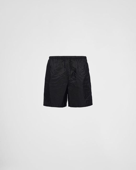 Prada Nylon Swim Shorts in Black for Men | Lyst