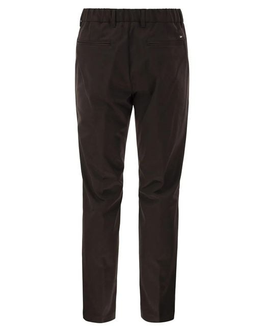 Herno Black Technical Fabric Drawstring Trousers for men