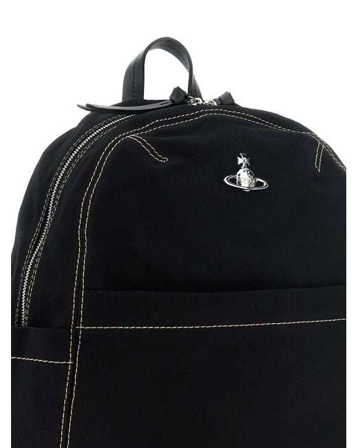 Vivienne Westwood Black 'George' Medium Backpack