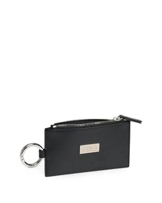 MM6 by Maison Margiela Black Zip Wallet for men