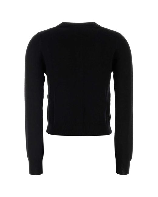 Maison Kitsuné Black Wool Cardigan