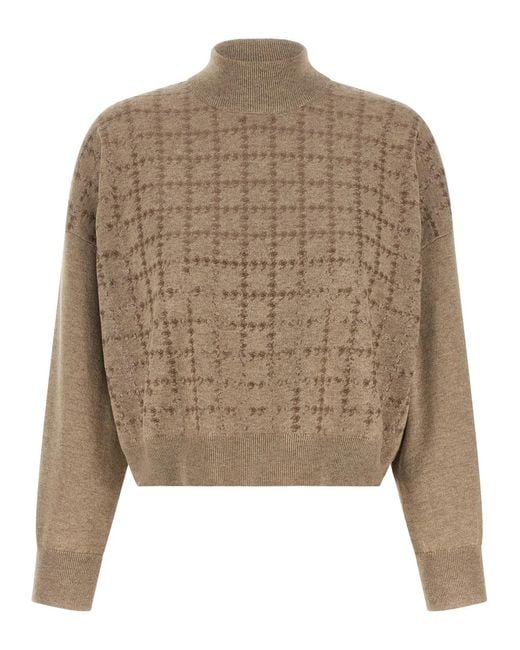 Brunello Cucinelli Natural Sequin Sweater