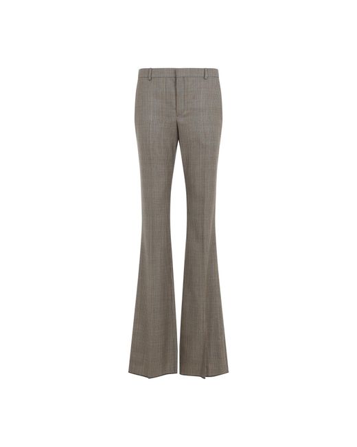 Saint Laurent Gray Prince Of Wales Trousers