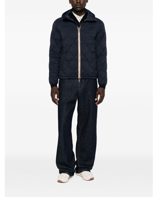 Burberry Blue Hescott Nylon Blouson Jacket for men